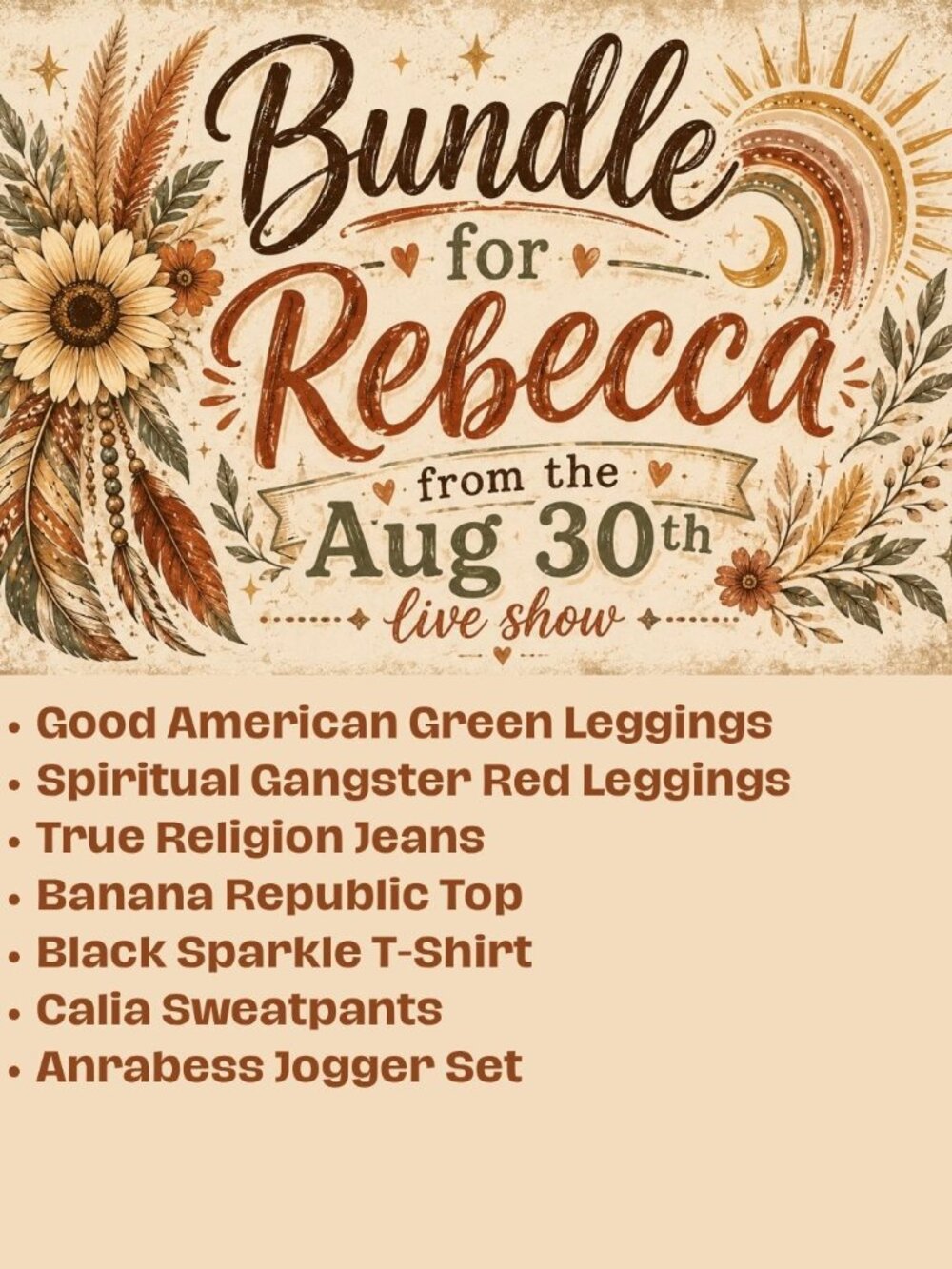 Rebecca's Live Show Bundle